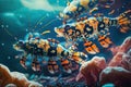 Harlequin Shrimp Fish Underwater Lush Nature by Generative AI