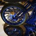 Harley-Davidson Blue Edition Front Wheel with Tire and Disc brake system in blue and gold