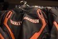 Harley Davidson clothing display in showroom