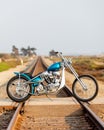 Harley Davidson custom vintage chopper Royalty Free Stock Photo