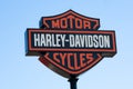 Harley Davidson Motorcycles Street Signage against blue sky