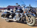 Harley Davidson motos parked at monument valley, USA