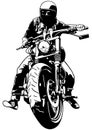 Harley Davidson and Rider Royalty Free Stock Photo