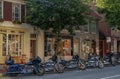 Harley-Davidson on a street in Frederick Royalty Free Stock Photo