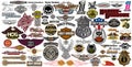 Harley Davidson vector logo collection