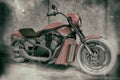 Harley Davidson Vintage Motorcycle Royalty Free Stock Photo