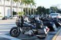 Harleys at Miami Beach Royalty Free Stock Photo