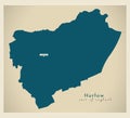 Harlow district map - England UK