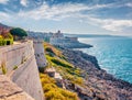 ÃÂ¡harm of the ancient cities of Europe. Bright spring cityscape of Santa Cesarea Terme