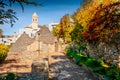 ÃÂ¡harm of the ancient cities of Europe. Splendid morning view of strret with trullo trulli