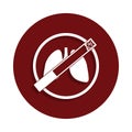 harm of cigarettes icon in glyph badge style. One of bad habbits collection icon can be used for UI/UX Royalty Free Stock Photo