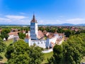 Harman Fortified Church in Transylvania Romania as seen from above Royalty Free Stock Photo