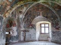 Harman, Romania, July 2017: Harman Church frescoes chapel dating