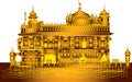 Harmandir Sahib : Golden Temple Rd, Amritsar, Punjab in vector