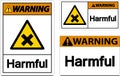 Harmful Warning Sign On White Background Royalty Free Stock Photo