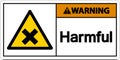 Harmful Warning Sign On White Background Royalty Free Stock Photo