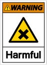 Harmful Warning Sign On White Background Royalty Free Stock Photo