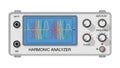 Harmonic Analyzer: Analog Oscilloscope with Multicolor Waveforms Royalty Free Stock Photo