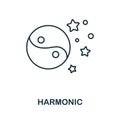 Harmonic icon. Line element from party icon collection. Linear Harmonic icon sign for web design, infographics and more.