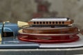 Harmonica Blues - blues diatonic harp for playing country and Western Royalty Free Stock Photo
