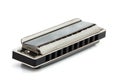 Harmonica isolated on white.