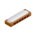 Harmonica isometric 3d icon Royalty Free Stock Photo