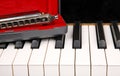 Harmonica and piano Royalty Free Stock Photo
