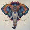 Harmonious blend of animal grace and mandala intricacy a splash of colors creating a peaceful