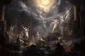 Harmonious celestial choirs in Fantasy - Generative AI