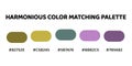 Harmonious color palette perfect for balanced, nature-inspired designs. deep teal, muted gold, vibrant yellow,