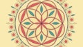 Harmonious Floral Geometric Circular Mandala, vector design Generative AI Royalty Free Stock Photo