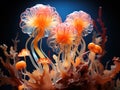 Harmonious journey: Floating elegance. Created with Generative AI