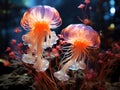 Harmonious journey: Floating elegance. Created with Generative AI