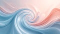 Harmonious pale blue and soft pink abstract shapes gently swirl undulate forming serene dynamic flowstate Generative AI Royalty Free Stock Photo