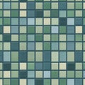 Harmonious Tones of Green Blue and Cream in a Textured Tile Pattern Royalty Free Stock Photo
