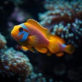 Harmonious underwater spectacle Colorful fish in vibrant marine world