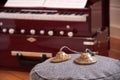 Harmonium and cymbal Royalty Free Stock Photo