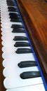 A harmonium or melodeon reed organ or pump organ Royalty Free Stock Photo