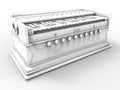 Harmonium white illustration Royalty Free Stock Photo