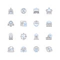 Harmonization line icons collection. Standardization, Consistency, Unity, Synchronization, Integration, Alignment