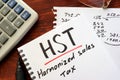 The harmonized sales tax HST. Royalty Free Stock Photo