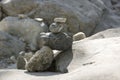 Stone men in Samaria Gorge on Crete island Royalty Free Stock Photo