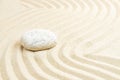 Harmony and balance in zen garden. sand and stones concentrate energy for meditation and relaxation spiritual and spa wellness Royalty Free Stock Photo