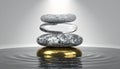 Harmony and Balance in a Zen Stone Stack Royalty Free Stock Photo