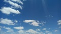 The harmony of the colors of the bright white clouds and the clear blue sky in the summer Royalty Free Stock Photo