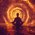 harmony of demiurge meditation Royalty Free Stock Photo