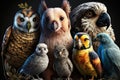 Harmony in Diversity group of different furry animals coming together to form a beautiful image of unity and friendship
