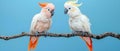 Harmony in Feathers: Cockatoos in a Symphony of Companionship. Concept Animal Behavior, Avian