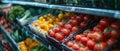 Harmony of Freshness: Crisp Produce Display. Concept Fruit Stand, Vibrant Colors, Summer Harvest, Royalty Free Stock Photo