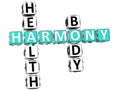 Harmony Health Body Crossword Royalty Free Stock Photo